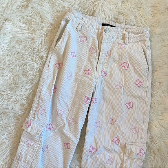 White Corduroy Butterfly Pants 🦋 💖 - Picture 3 of 7